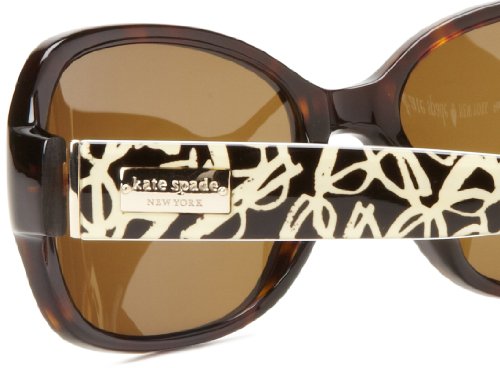 Kate Spade Women's Akira Rectangular Tortoise Polarized Sunglasses