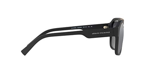 Armani Exchange Men's Rectangular Sunglasses, Matte Black