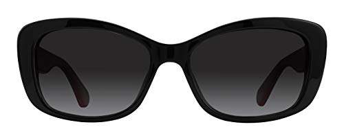 Kate Spade NY Women's Claretta Polarized Sunglasses, Black/Pink