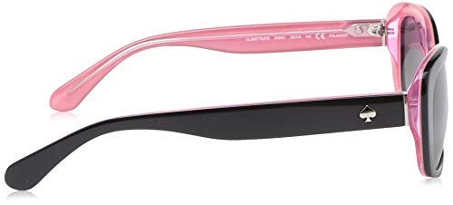 Kate Spade NY Women's Claretta Polarized Sunglasses, Black/Pink