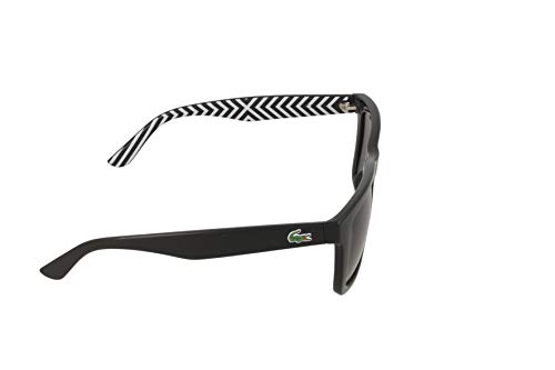 Lacoste Black/Grey Rectangular Sunglasses, 54mm