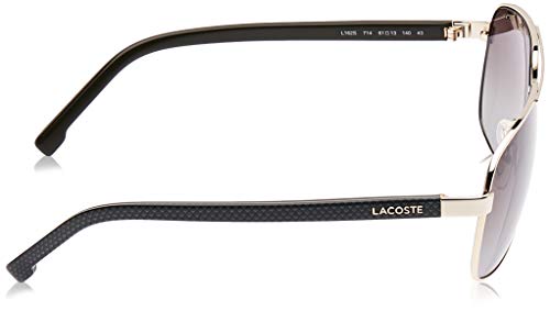 Golden brown Lacoste men's rectangular sunglasses, 61 mm