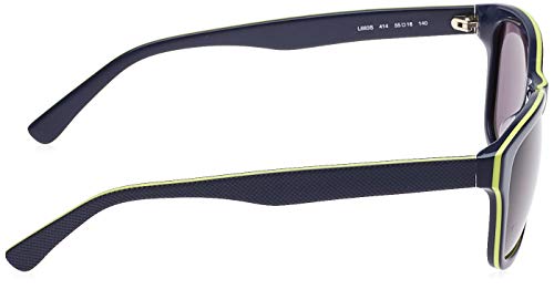 Lacoste Square Sunglasses Blue/Yellow/Blue, 55mm