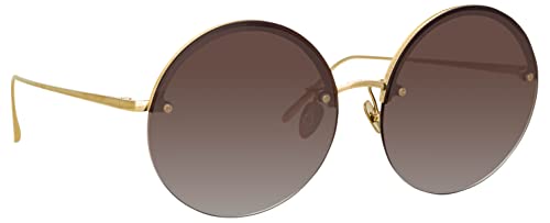 Adrienne Sunglasses in Light Gold/Dusk Gradient by Linda Farrow