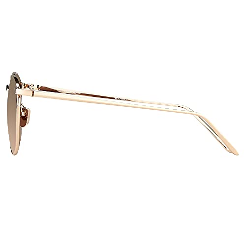 Linda Farrow Simon Sunglasses in Rose Gold