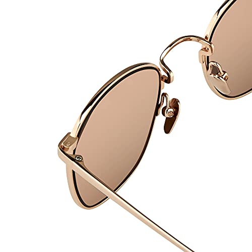 Linda Farrow Simon Sunglasses in Rose Gold