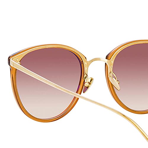 Linda Farrow Calthorpe Sunglasses Tobacco Light Gold Brown