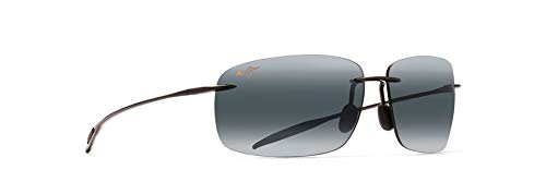 Maui Jim Breakwall Polarized Sunglasses, Gloss Black/Neutral Grey