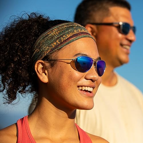 Maui Jim Baby Beach Aviator Sunglasses, Silver/Blue Hawaii