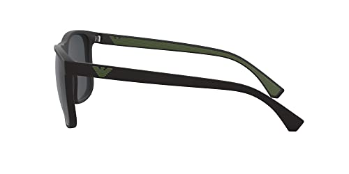 Armani Men's Square Sunglasses, Black/Grey, 56 mm