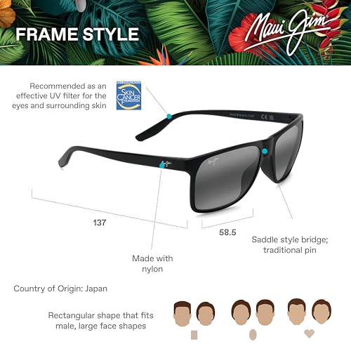 Maui Jim Men's Pailolo Black/Neutral Grey Sunglasses
