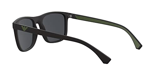 Armani Men's Square Sunglasses, Black/Grey, 56 mm