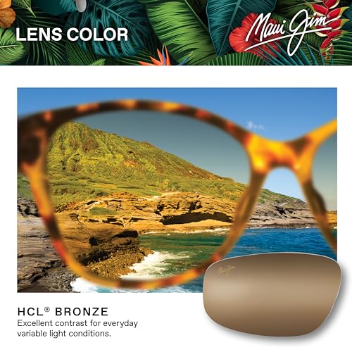 Maui Jim Stingray Polarized Wrap Sunglasses, Tortoise/HCL Bronze