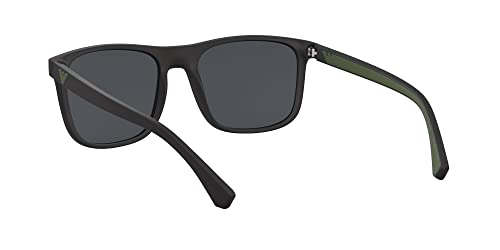 Armani Men's Square Sunglasses, Black/Grey, 56 mm