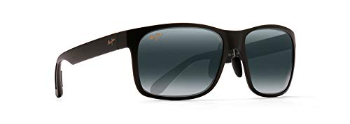 Maui Jim Red Sands Polarized Sunglasses, Matte Black/Neutral Grey
