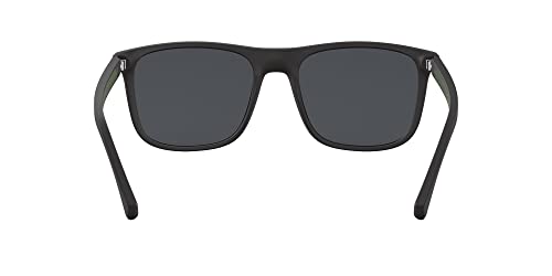 Armani Men's Square Sunglasses, Black/Grey, 56 mm