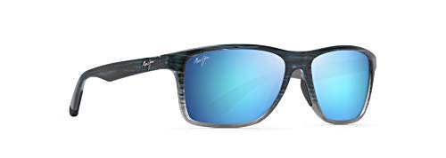 Maui Jim Men's Polarized Rectangular Sunglasses, Blue Gradient