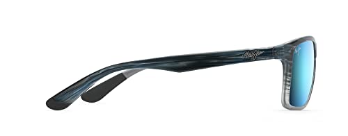Maui Jim Men's Polarized Rectangular Sunglasses, Blue Gradient