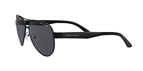 Armani Exchange Men's Black/Grey Aviator Sunglasses