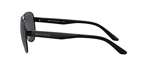 Armani Exchange Men's Black/Grey Aviator Sunglasses