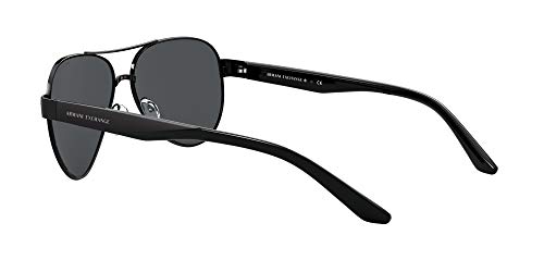 Armani Exchange Men's Black/Grey Aviator Sunglasses