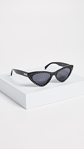 Moschino Women's Cat Eye Sunglasses, Black/Grey Blue