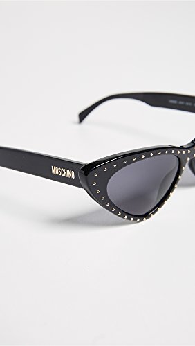 Moschino Women's Cat Eye Sunglasses, Black/Grey Blue