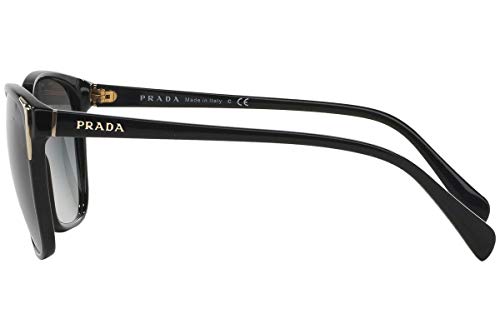 Prada PR01OS Black Sunglasses with Gray Gradient Lens