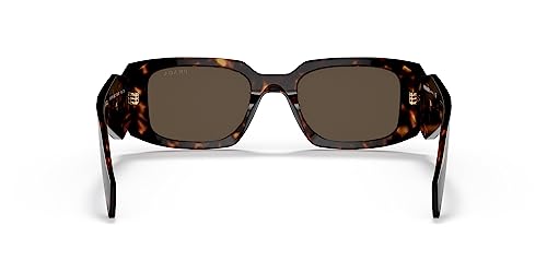 Prada Tortoise Plastic Rectangle Sunglasses with Brown Lens