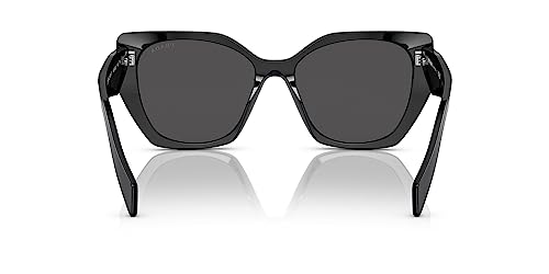 Prada Black Plastic Butterfly Sunglasses with Grey Lens