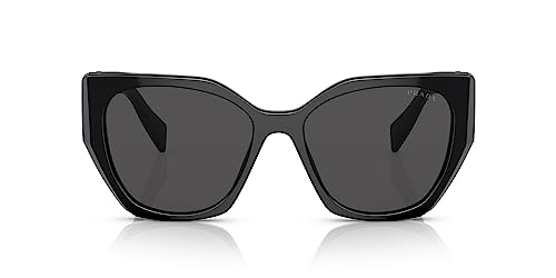 Prada Black Plastic Butterfly Sunglasses with Grey Lens