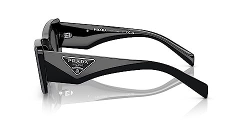 Prada Black Cat-Eye Sunglasses Grey Lens