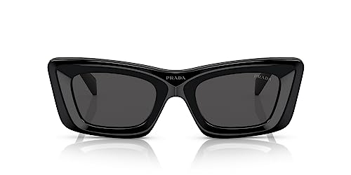 Prada Black Cat-Eye Sunglasses Grey Lens
