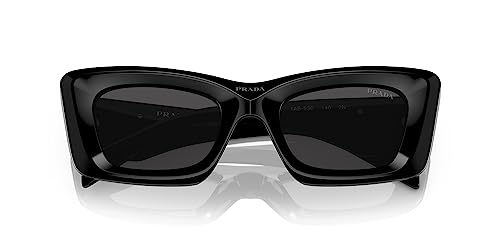 Prada Black Cat-Eye Sunglasses Grey Lens