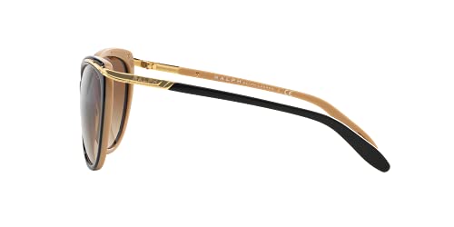 Ralph Women's Black Sunglasses with Nude & Gold Frame