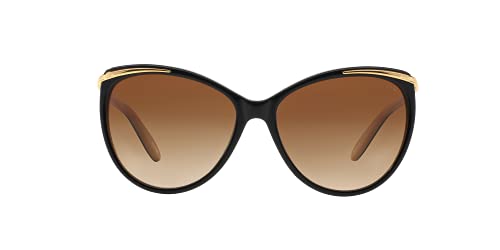 Ralph Women's Black Sunglasses with Nude & Gold Frame