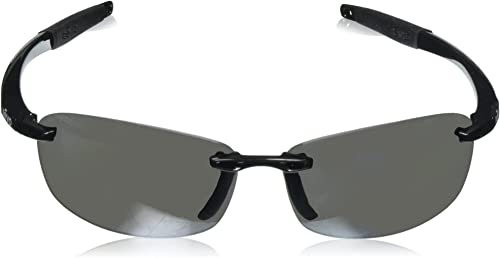 Revo Descend E: Polarized Rimless Small Rectangle Sunglasses