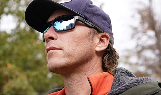 Revo Sunglasses Crawler XL: Matte Black Blue Water