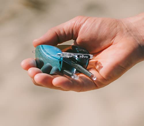 Revo Foldable Polarized Sunglasses: Blue Water Lens, Rimless Frame