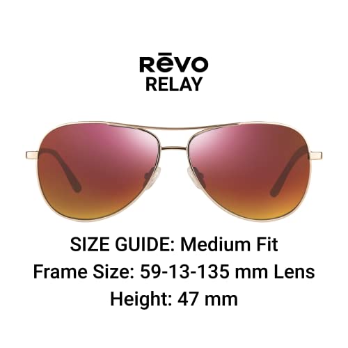 Gold Metal Frame Aviator Sunglasses with Spectra Lens