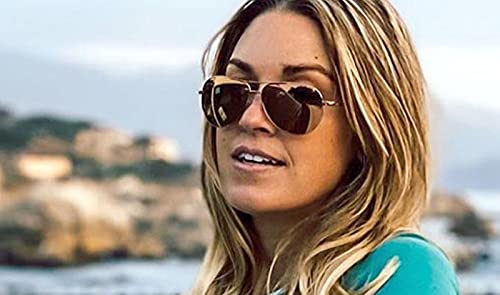 Gold Metal Frame Aviator Sunglasses with Spectra Lens