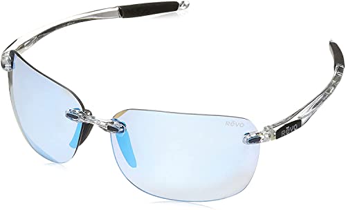 Revo Descend XL Polarized Sunglasses: Crystal Frame, Blue Lens