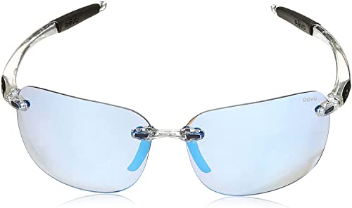 Revo Descend XL Polarized Sunglasses: Crystal Frame, Blue Lens