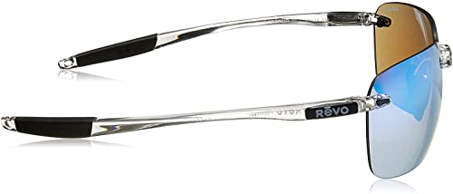Revo Descend XL Polarized Sunglasses: Crystal Frame, Blue Lens