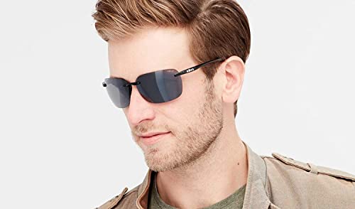Revo Descend XL Polarized Sunglasses: Crystal Frame, Blue Lens