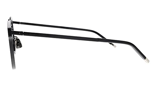 Saint Laurent Black Matte Frame Sunglasses, Grey Lenses