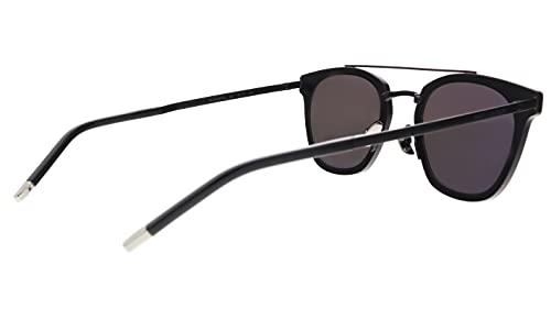 Saint Laurent Black Matte Frame Sunglasses, Grey Lenses