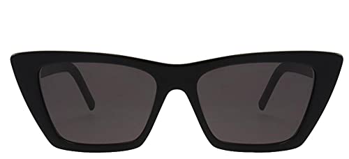 Saint Laurent Women's Narrow Cat Eye Sunglasses, Black
