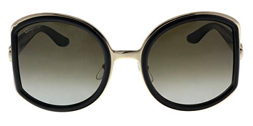 Salvatore Ferragamo Ladies Black Sunglasses - SF719S-001, 52/22/130