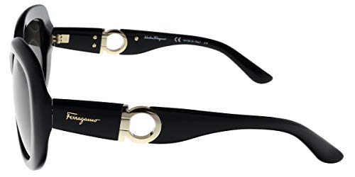 Salvatore Ferragamo Oval Sunglasses Gradient Smoke for Women